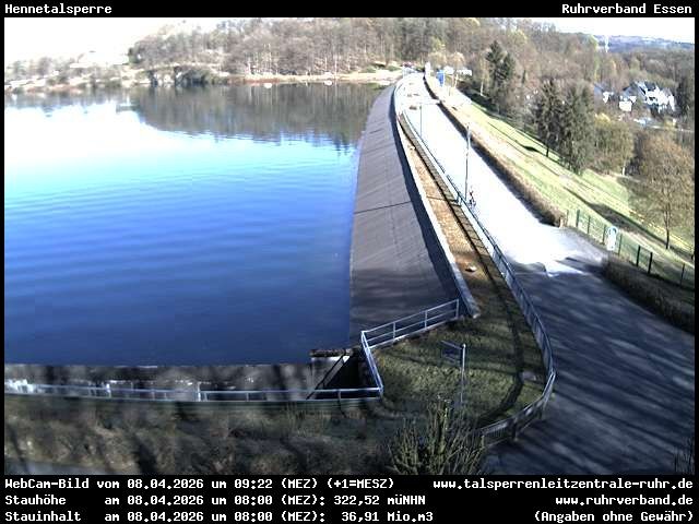 Archiv Foto Webcam Hennetalsperre am Hennesee