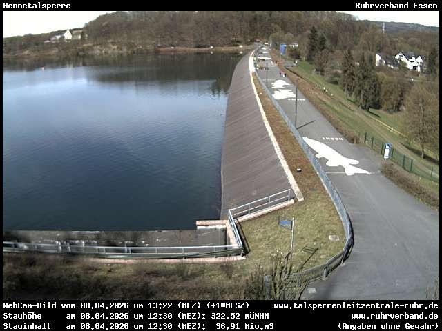 Archiv Foto Webcam Hennetalsperre am Hennesee