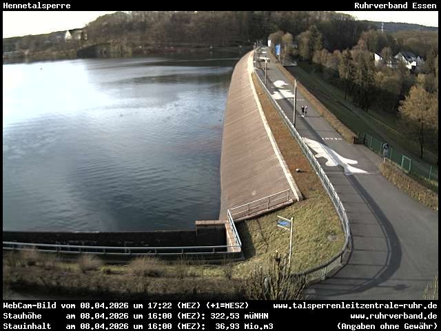 Archiv Foto Webcam Hennetalsperre am Hennesee