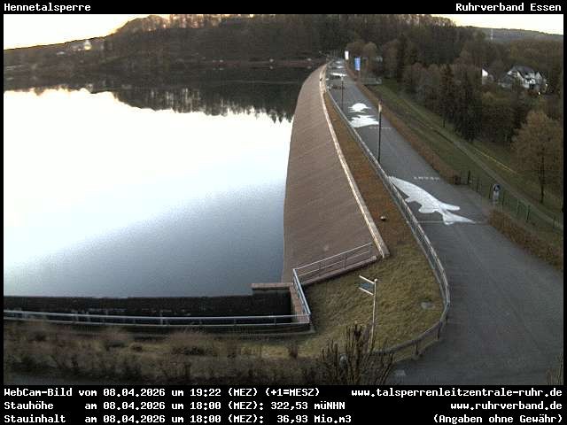 Archiv Foto Webcam Hennetalsperre am Hennesee
