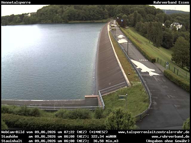 Archiv Foto Webcam Hennetalsperre am Hennesee