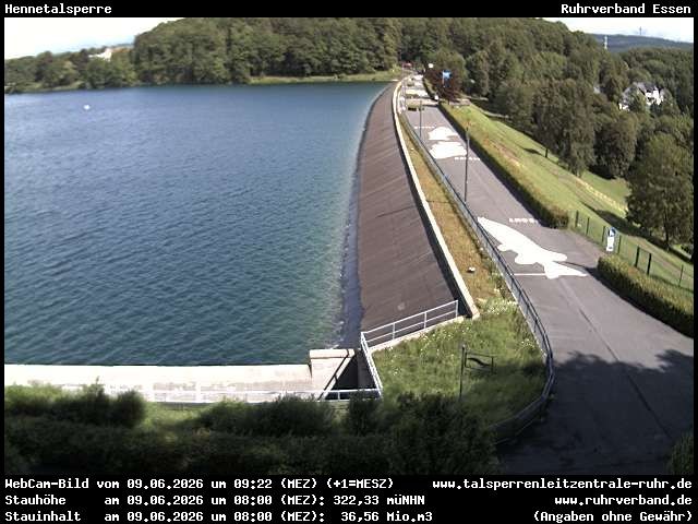 Archiv Foto Webcam Hennetalsperre am Hennesee