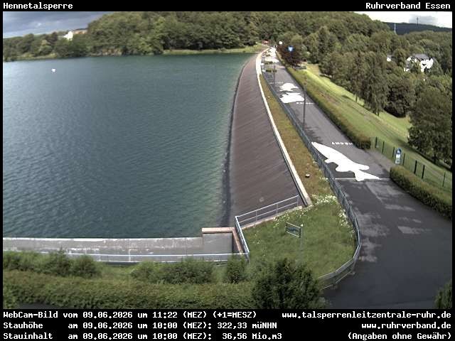 Archiv Foto Webcam Hennetalsperre am Hennesee