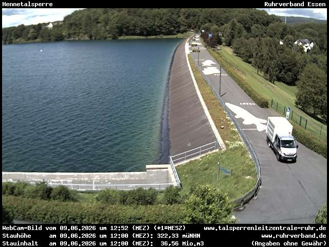 Archiv Foto Webcam Hennetalsperre am Hennesee