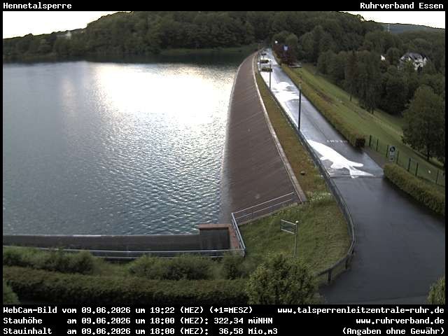 Archiv Foto Webcam Hennetalsperre am Hennesee