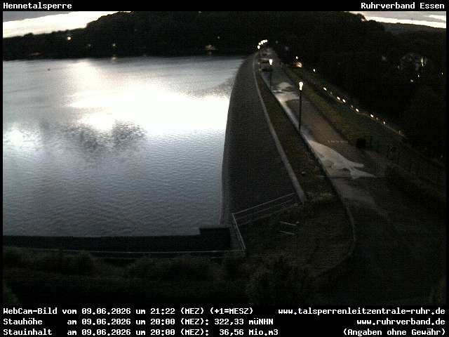 Archiv Foto Webcam Hennetalsperre am Hennesee