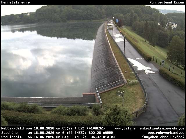 Archiv Foto Webcam Hennetalsperre am Hennesee