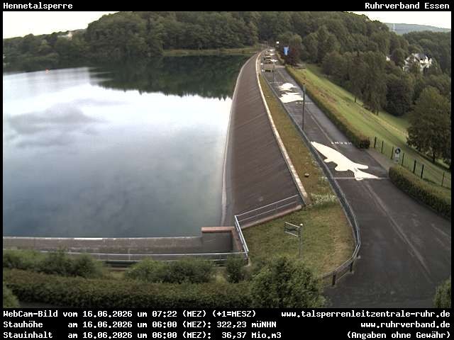 Archiv Foto Webcam Hennetalsperre am Hennesee