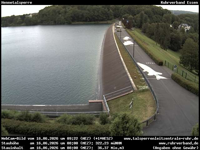 Archiv Foto Webcam Hennetalsperre am Hennesee