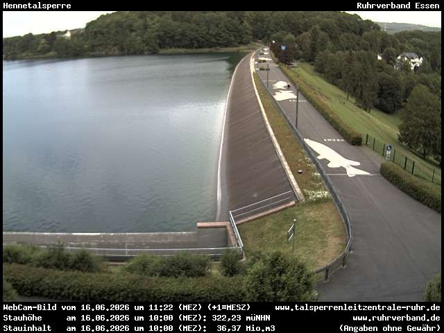 Archiv Foto Webcam Hennetalsperre am Hennesee