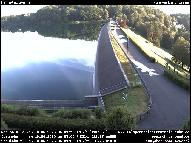 Archiv Foto Webcam Hennetalsperre am Hennesee