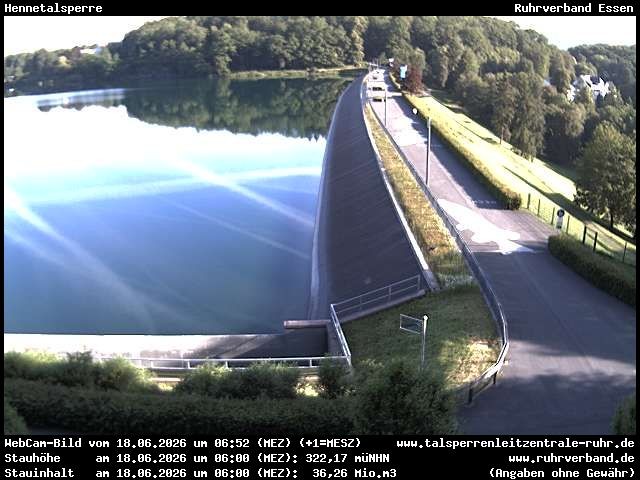 Archiv Foto Webcam Hennetalsperre am Hennesee