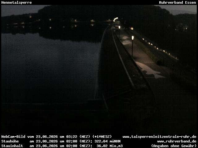 Archiv Foto Webcam Hennetalsperre am Hennesee