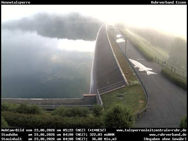 Archiv Foto Webcam Hennetalsperre am Hennesee