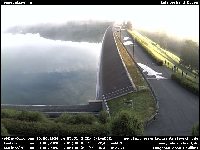 Archiv Foto Webcam Hennetalsperre am Hennesee