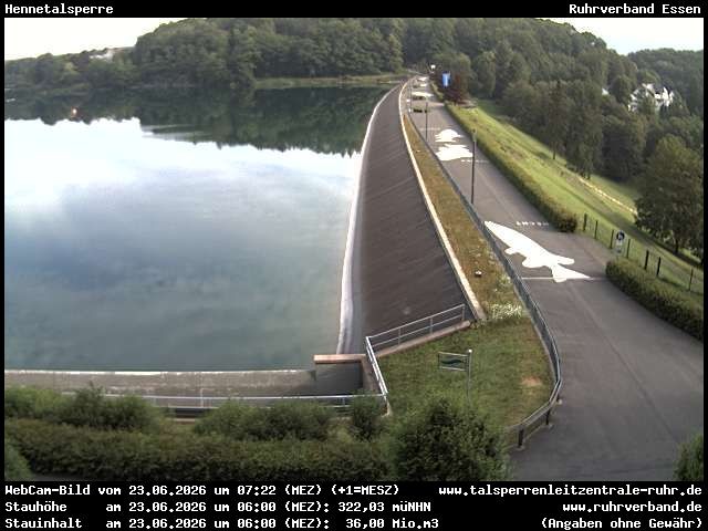 Archiv Foto Webcam Hennetalsperre am Hennesee