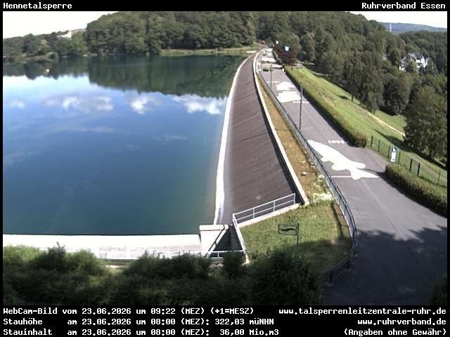Archiv Foto Webcam Hennetalsperre am Hennesee