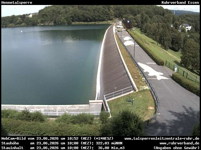 Archiv Foto Webcam Hennetalsperre am Hennesee