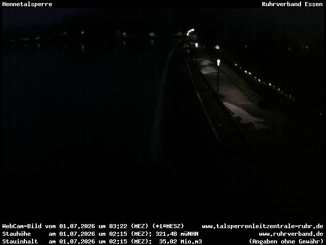 Archiv Foto Webcam Hennetalsperre am Hennesee