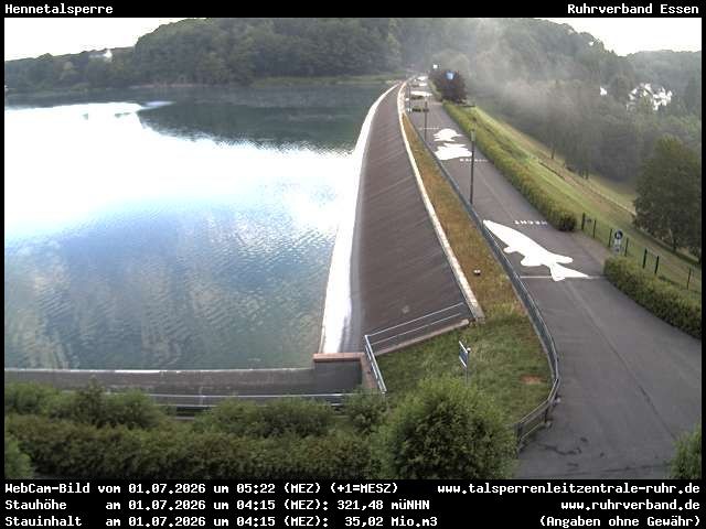 Archiv Foto Webcam Hennetalsperre am Hennesee