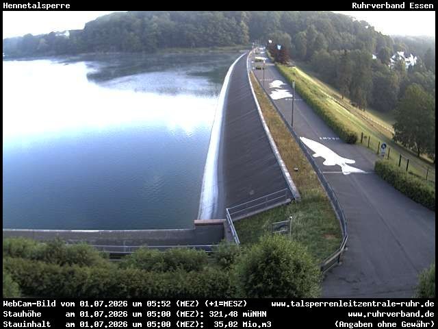 Archiv Foto Webcam Hennetalsperre am Hennesee