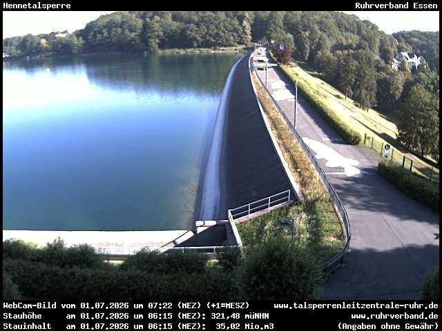 Archiv Foto Webcam Hennetalsperre am Hennesee