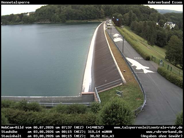 Archiv Foto Webcam Hennetalsperre am Hennesee