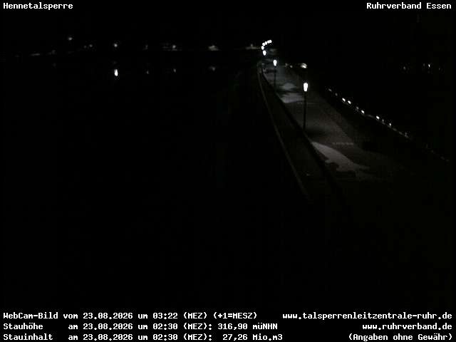 Archiv Foto Webcam Hennetalsperre am Hennesee