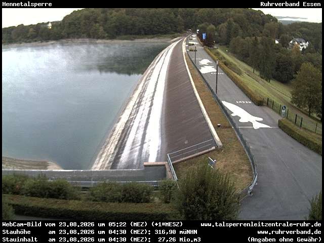 Archiv Foto Webcam Hennetalsperre am Hennesee