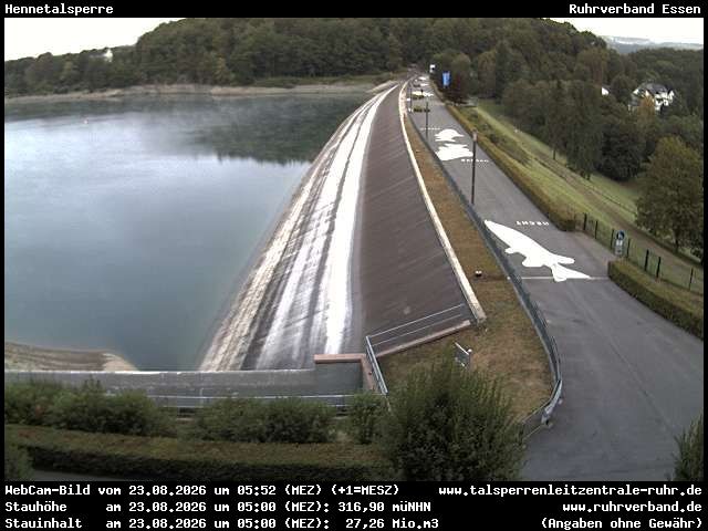 Archiv Foto Webcam Hennetalsperre am Hennesee