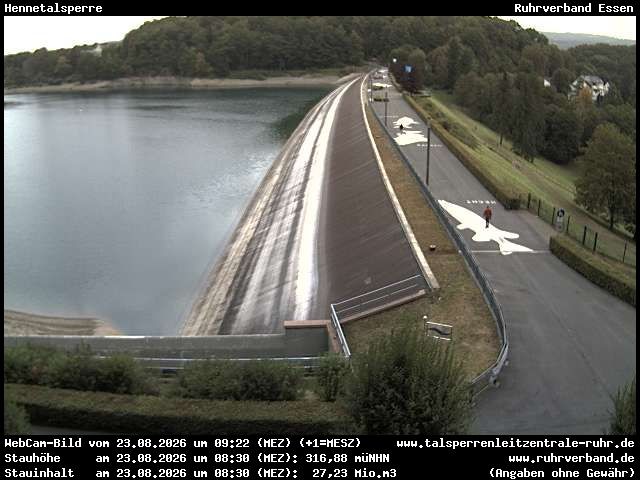Archiv Foto Webcam Hennetalsperre am Hennesee