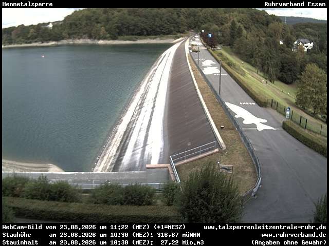 Archiv Foto Webcam Hennetalsperre am Hennesee