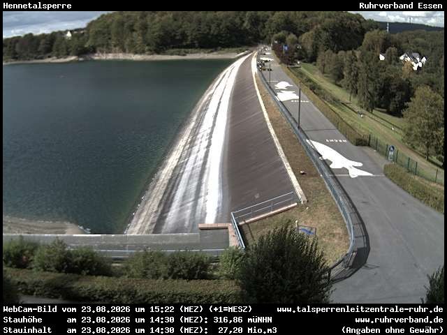 Archiv Foto Webcam Hennetalsperre am Hennesee