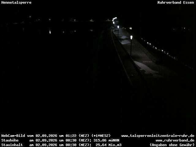 Archiv Foto Webcam Hennetalsperre am Hennesee