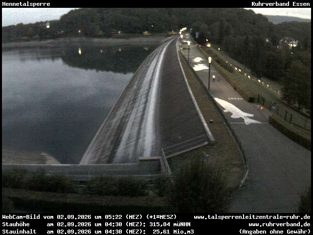 Archiv Foto Webcam Hennetalsperre am Hennesee