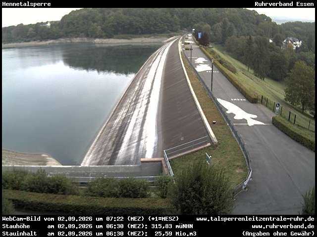 Archiv Foto Webcam Hennetalsperre am Hennesee
