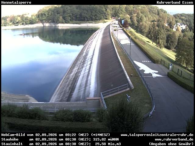Archiv Foto Webcam Hennetalsperre am Hennesee