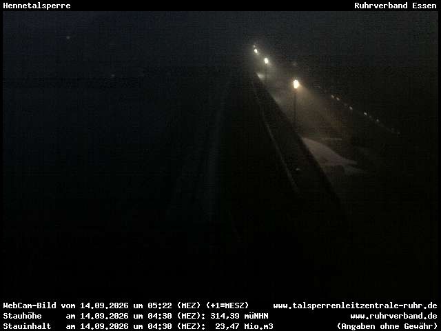 Archiv Foto Webcam Hennetalsperre am Hennesee