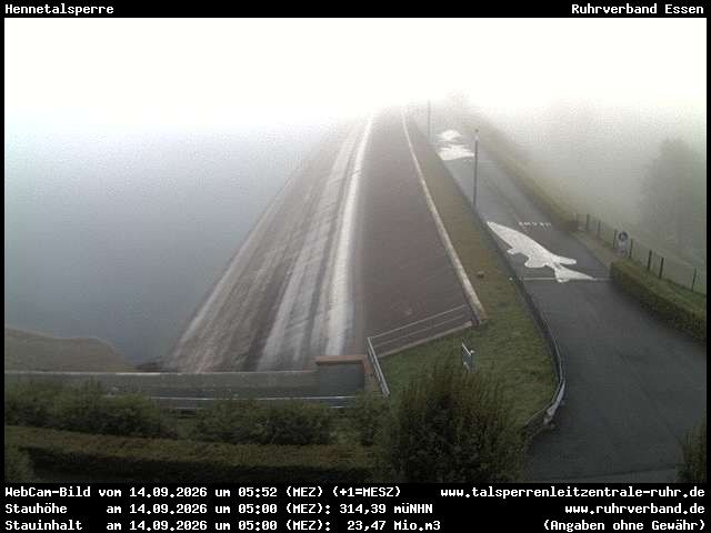 Archiv Foto Webcam Hennetalsperre am Hennesee
