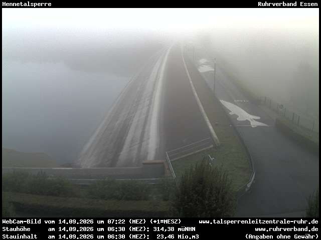 Archiv Foto Webcam Hennetalsperre am Hennesee