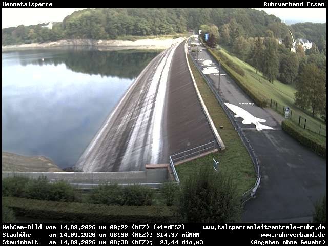 Archiv Foto Webcam Hennetalsperre am Hennesee