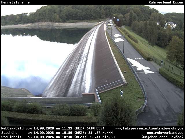 Archiv Foto Webcam Hennetalsperre am Hennesee