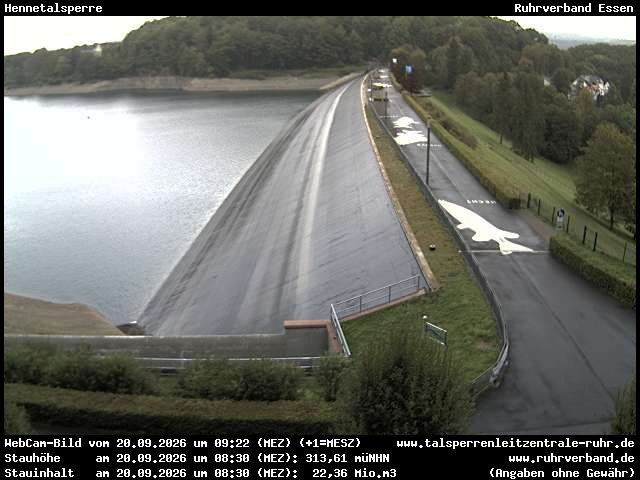 Archiv Foto Webcam Hennetalsperre am Hennesee