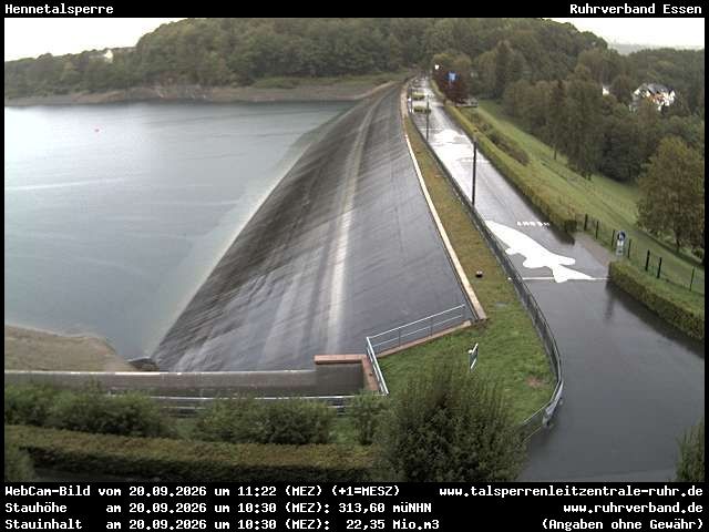 Archiv Foto Webcam Hennetalsperre am Hennesee