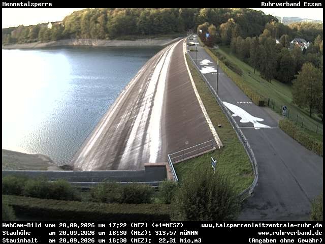 Archiv Foto Webcam Hennetalsperre am Hennesee