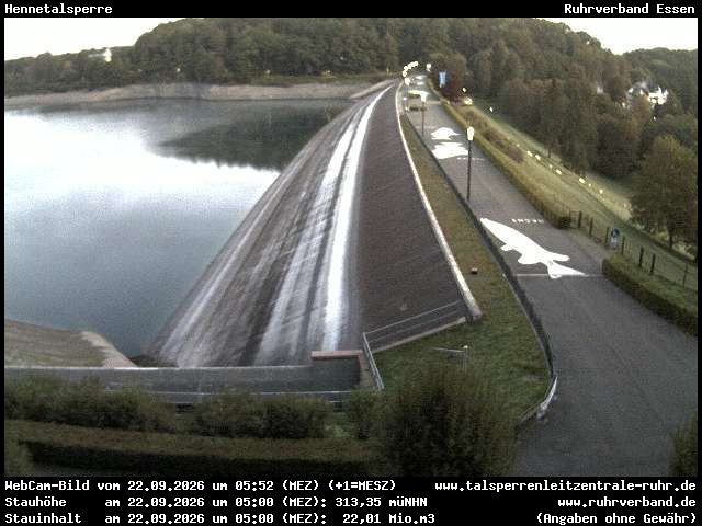 Archiv Foto Webcam Hennetalsperre am Hennesee