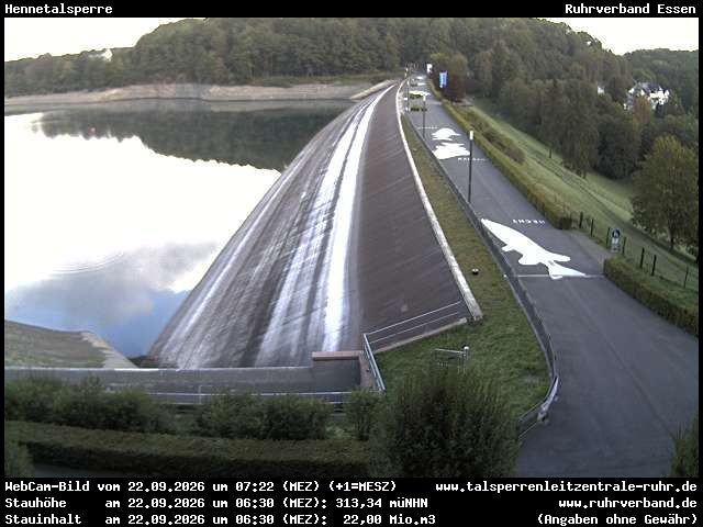 Archiv Foto Webcam Hennetalsperre am Hennesee