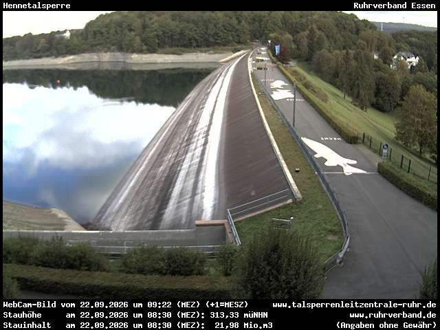 Archiv Foto Webcam Hennetalsperre am Hennesee