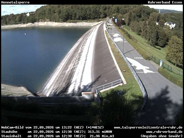 Archiv Foto Webcam Hennetalsperre am Hennesee