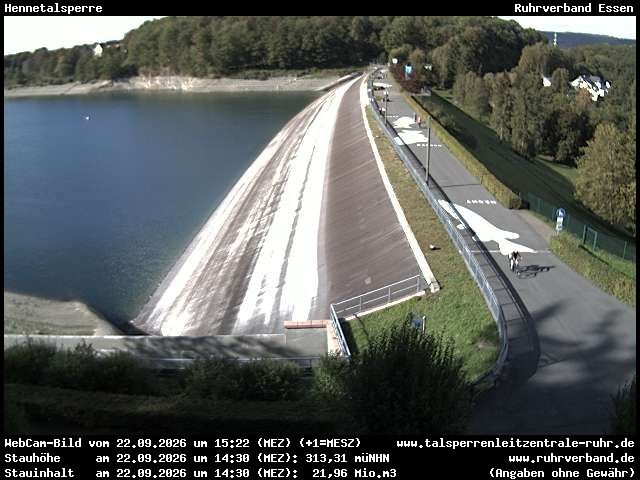 Archiv Foto Webcam Hennetalsperre am Hennesee